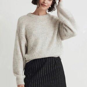 Madewell Cream Crewneck Sweater